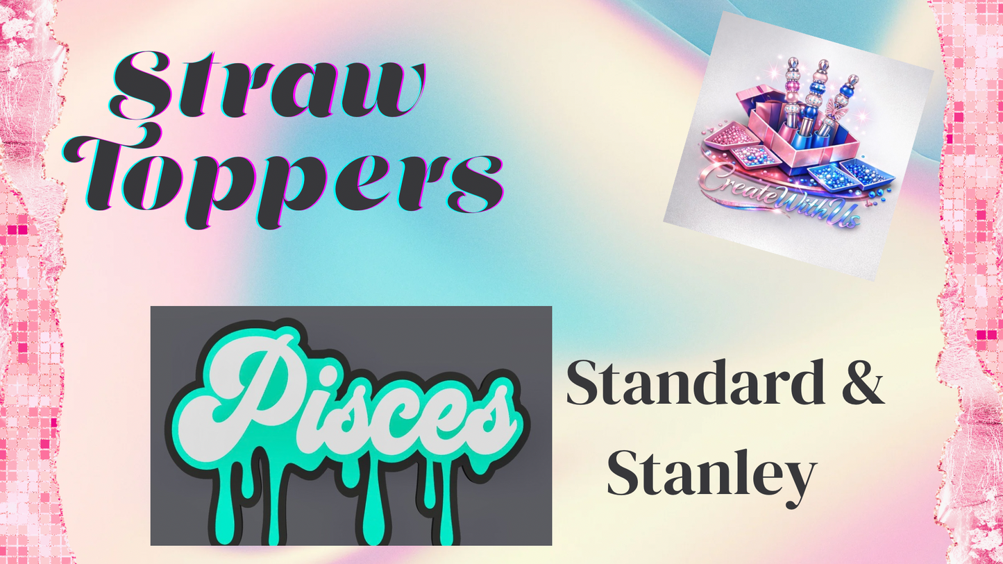 3D Straw Toppers (10 for $25) Same Toppers -Wholesale