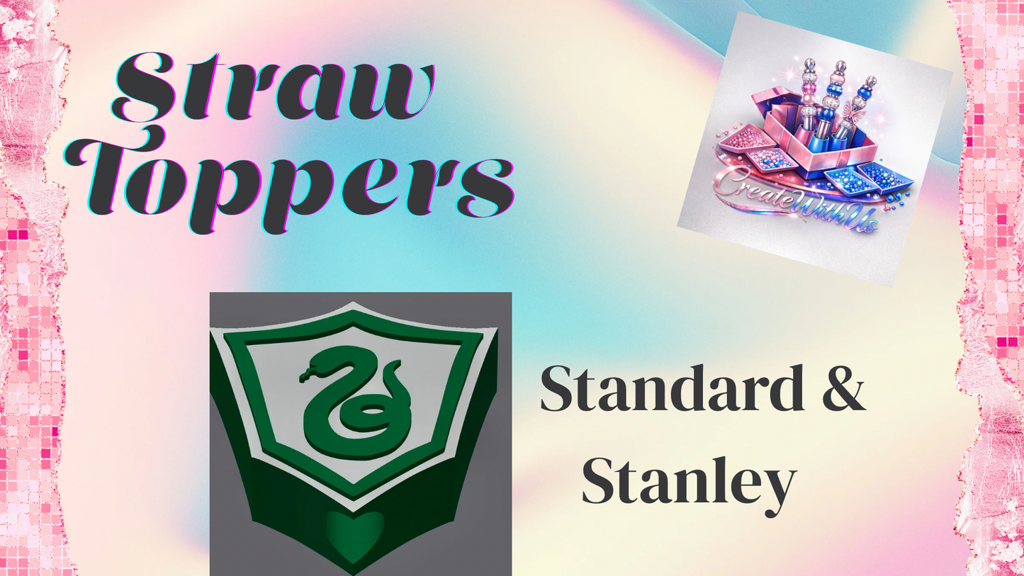 3D Straw Toppers (10 for $25) Same Toppers -Wholesale