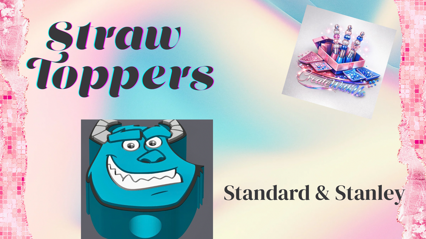 3D Straw Toppers (10 for $25) Same Toppers -Wholesale