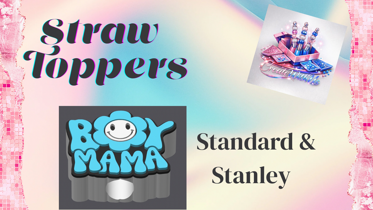 3D Straw Toppers (10 for $25) Same Toppers -Wholesale
