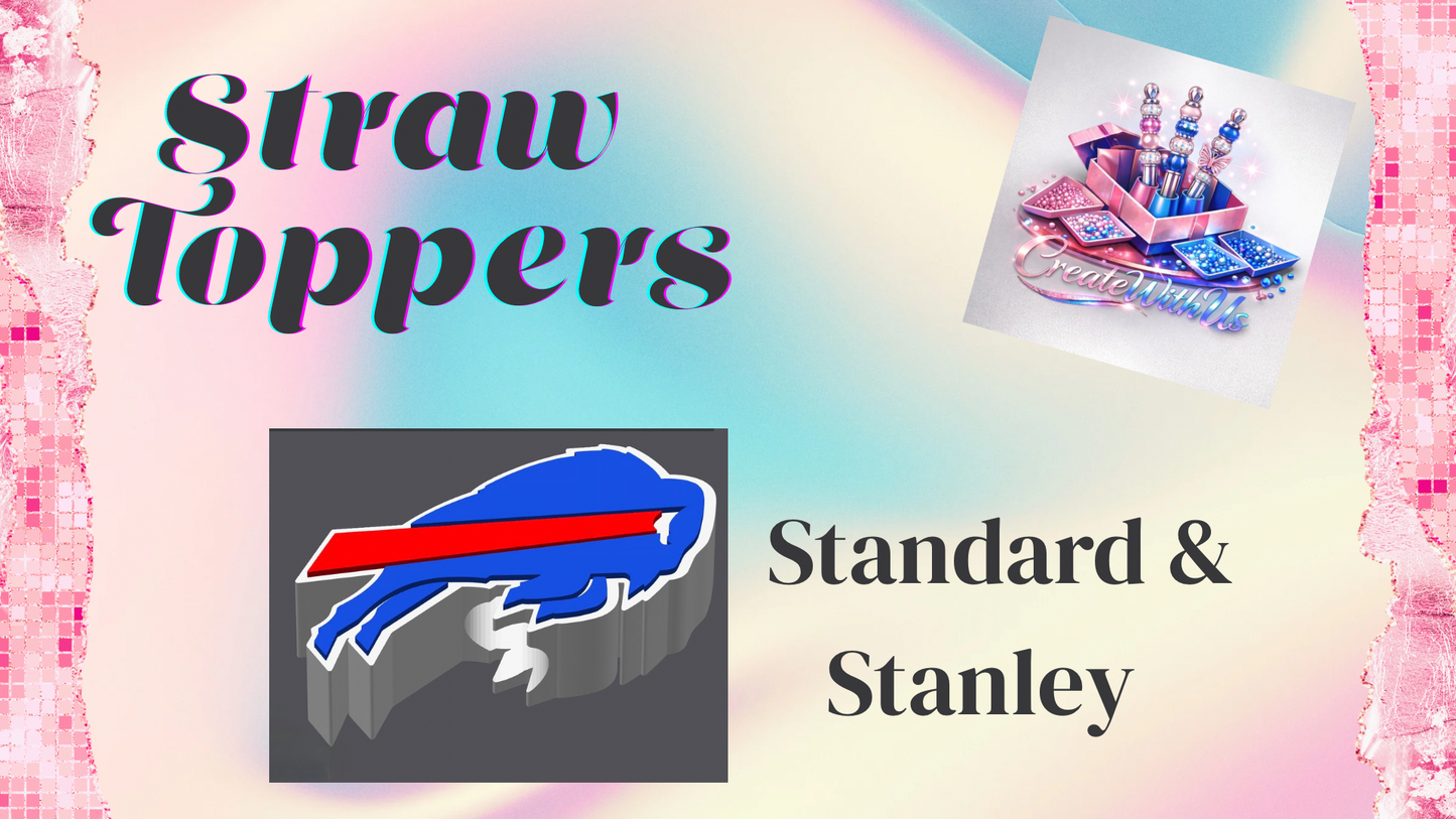 3D Straw Toppers (10 for $25) Same Toppers -Wholesale
