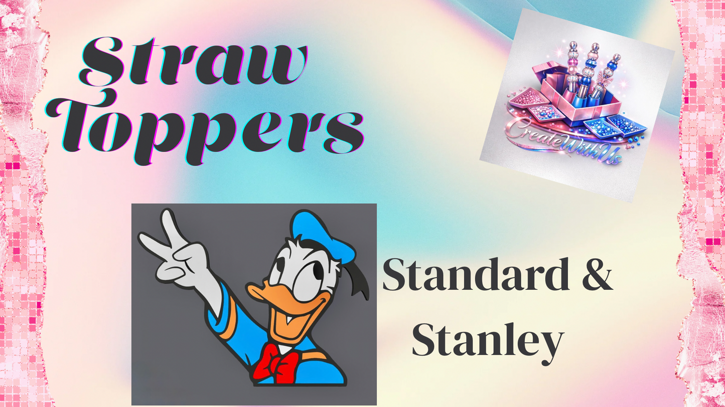 3D Straw Toppers (10 for $25) Same Toppers -Wholesale Part 2