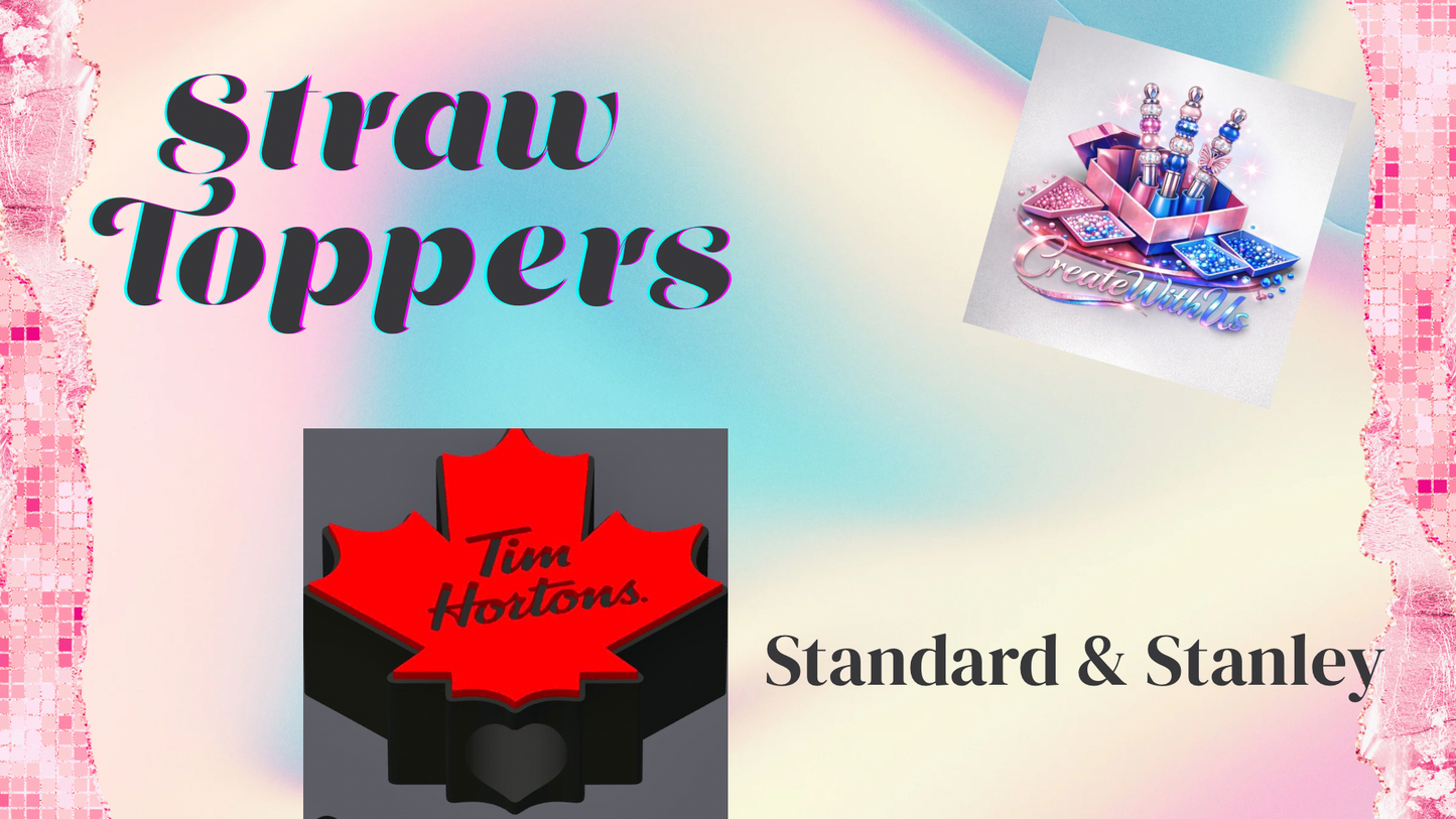 3D Straw Toppers (10 for $25) Same Toppers -Wholesale