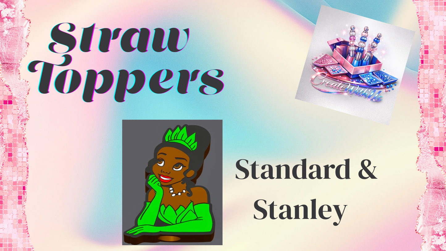 3D Straw Toppers (10 for $25) Same Toppers -Wholesale