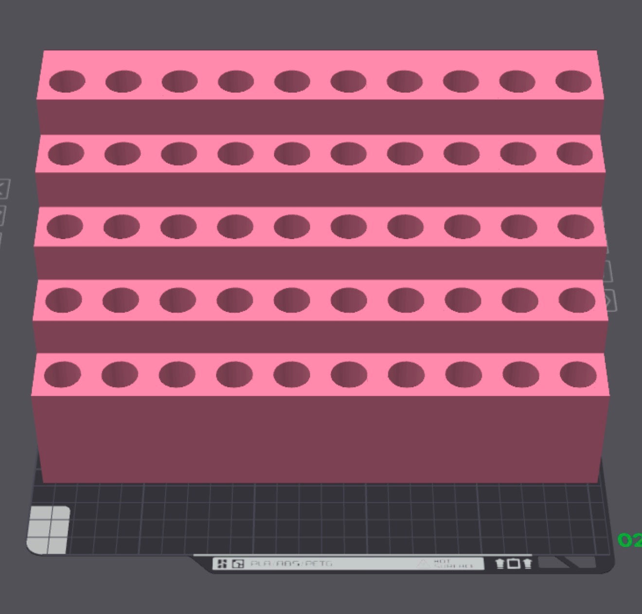 50 Slot Pen Stand 16mm w/Choice of Color/Topper and Name Plate