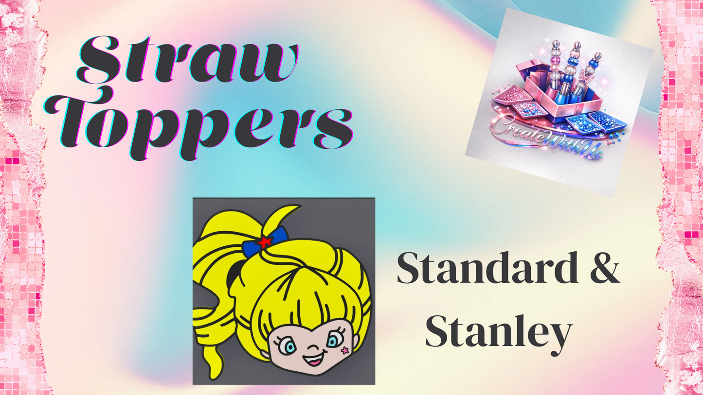 3D Straw Toppers (10 for $25) Same Toppers -Wholesale