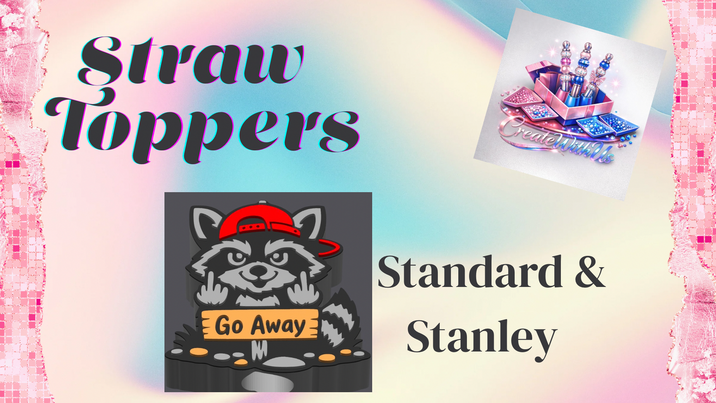 3D Straw Toppers (10 for $25) Same Toppers -Wholesale