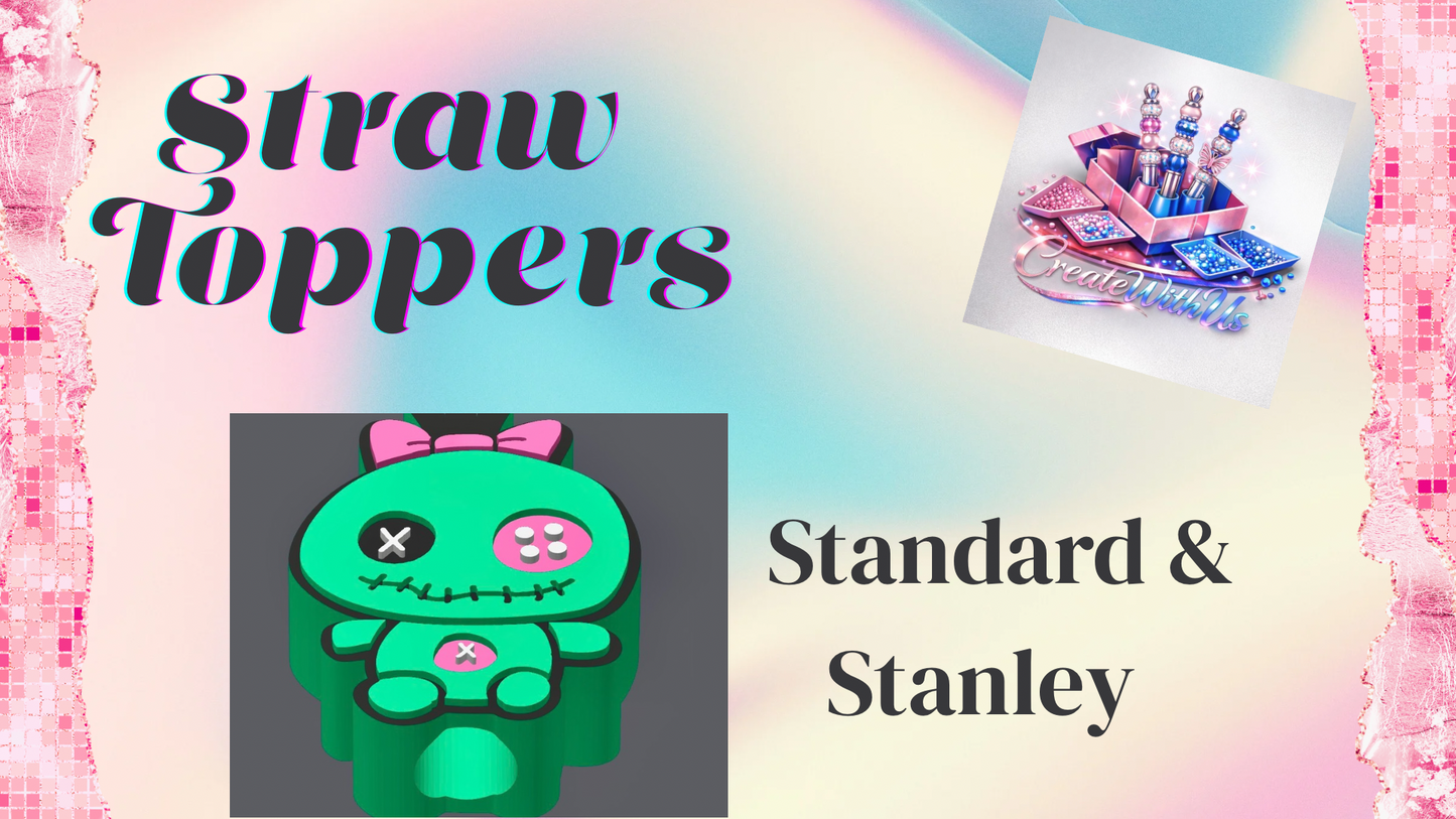 3D Straw Toppers (10 for $25) Same Toppers -Wholesale