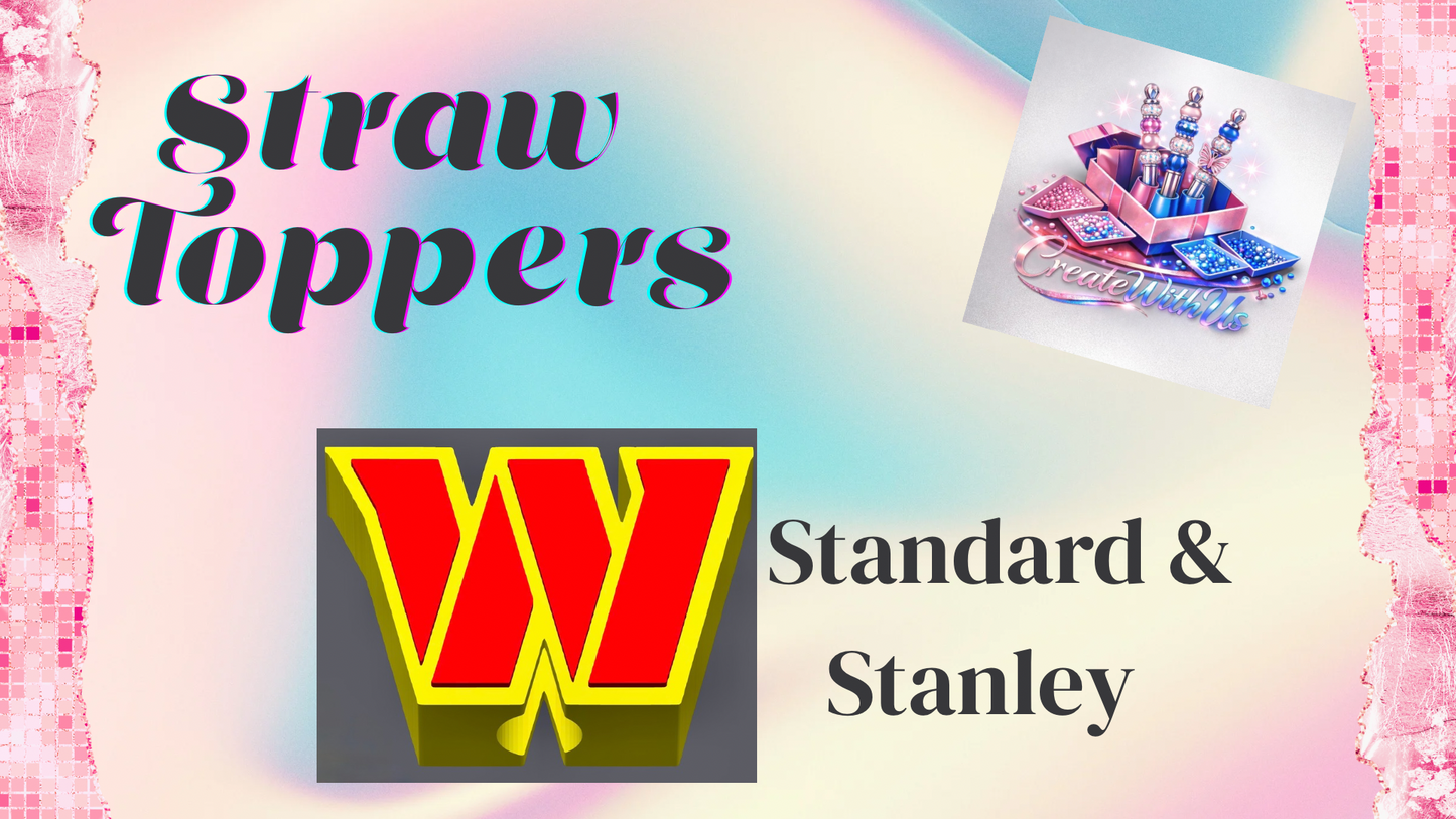 3D Straw Toppers (10 for $25) Same Toppers -Wholesale