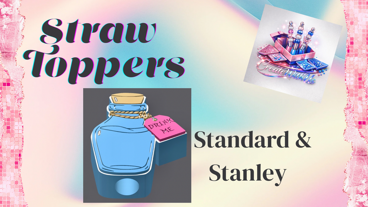 3D Straw Toppers (10 for $25) Same Toppers -Wholesale