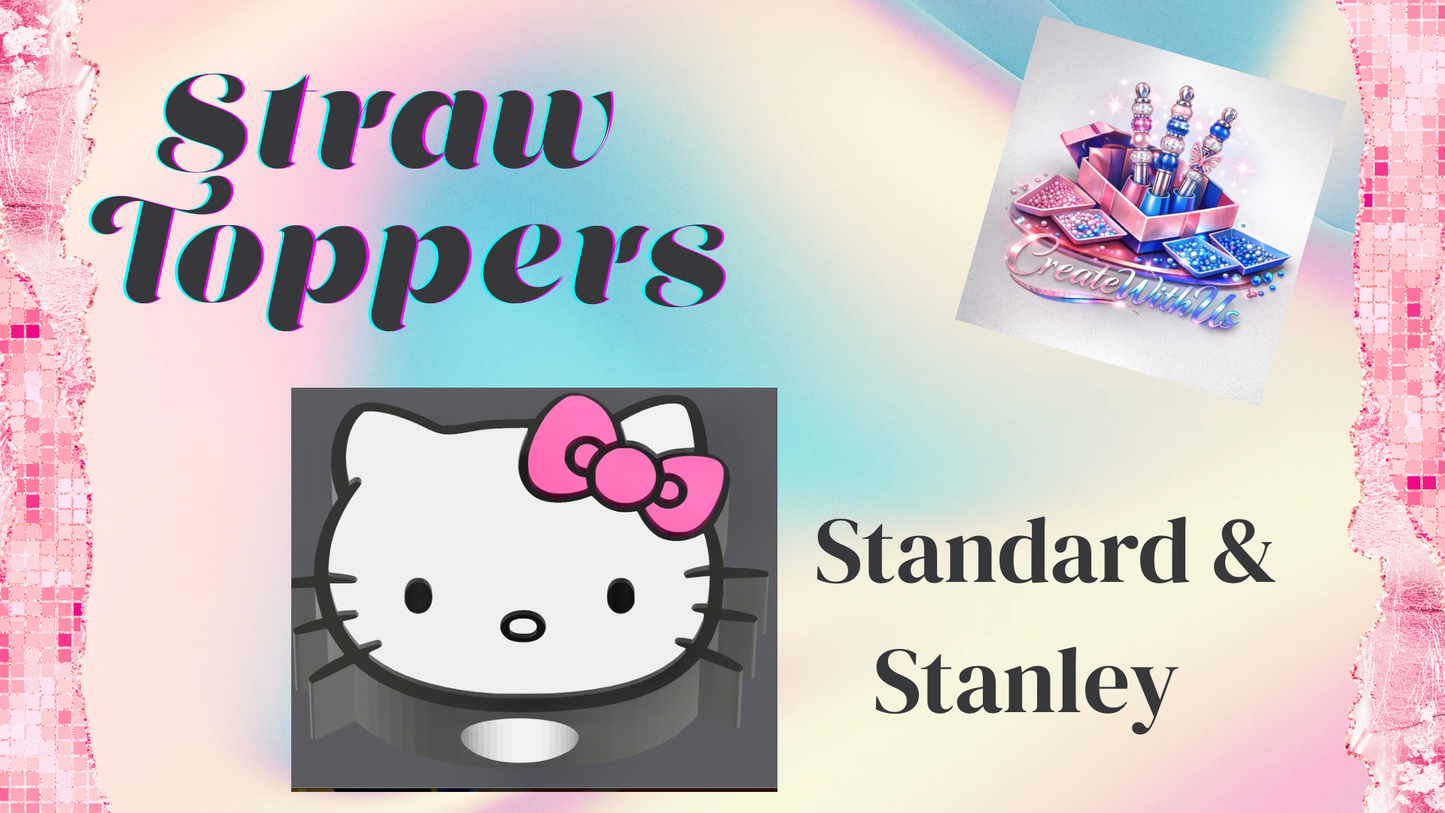3D Straw Toppers (10 for $25) Same Toppers -Wholesale