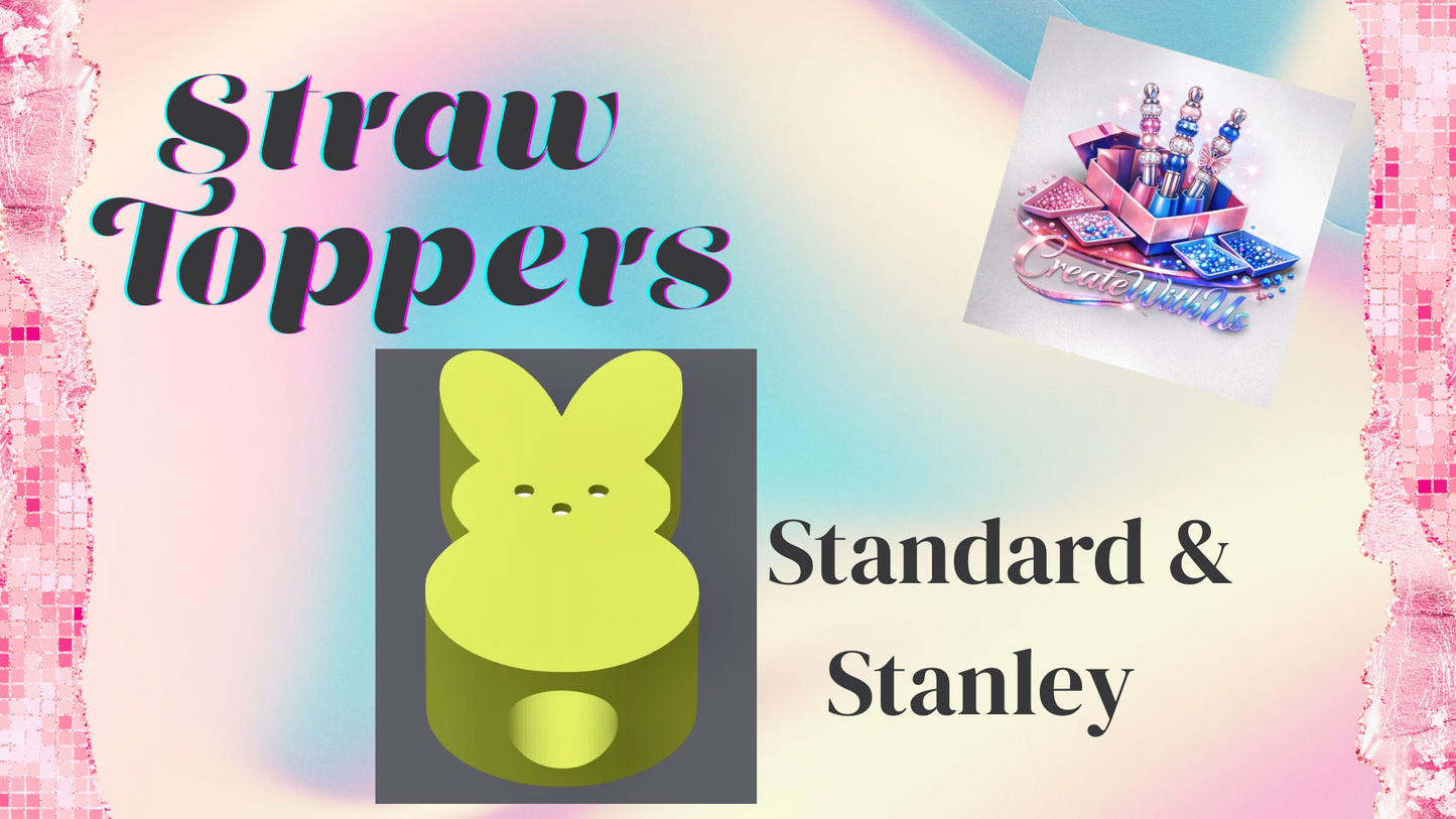 3D Straw Toppers (10 for $25) Same Toppers -Wholesale