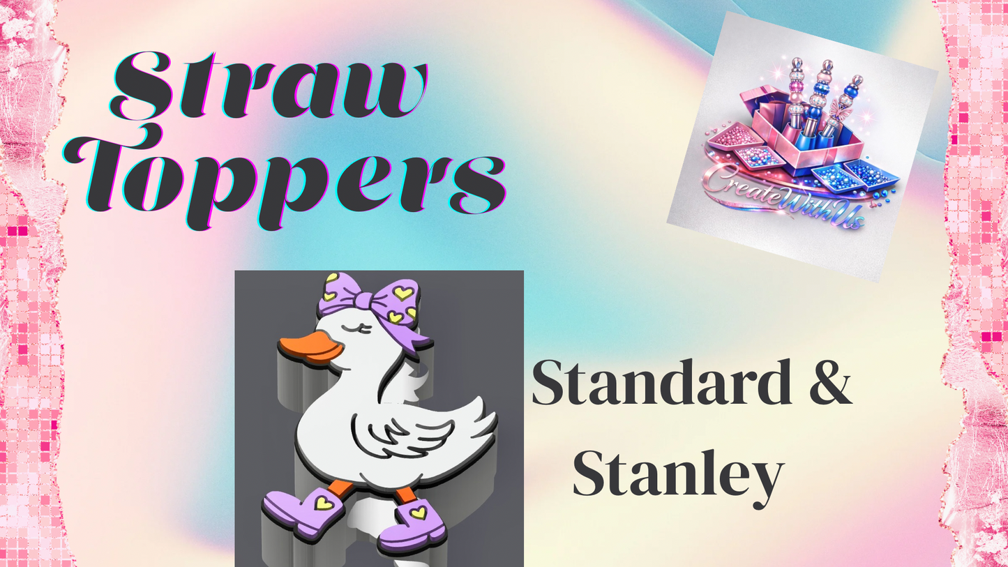 3D Straw Toppers (10 for $25) Same Toppers -Wholesale