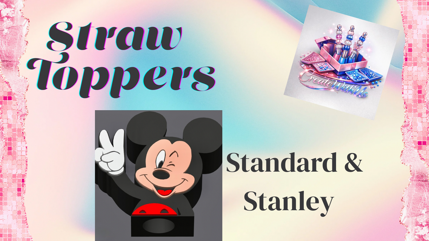 3D Straw Toppers (10 for $25) Same Toppers -Wholesale