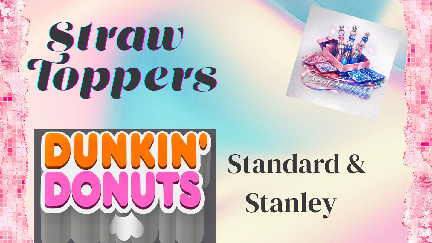 3D Straw Toppers (10 for $25) Same Toppers -Wholesale