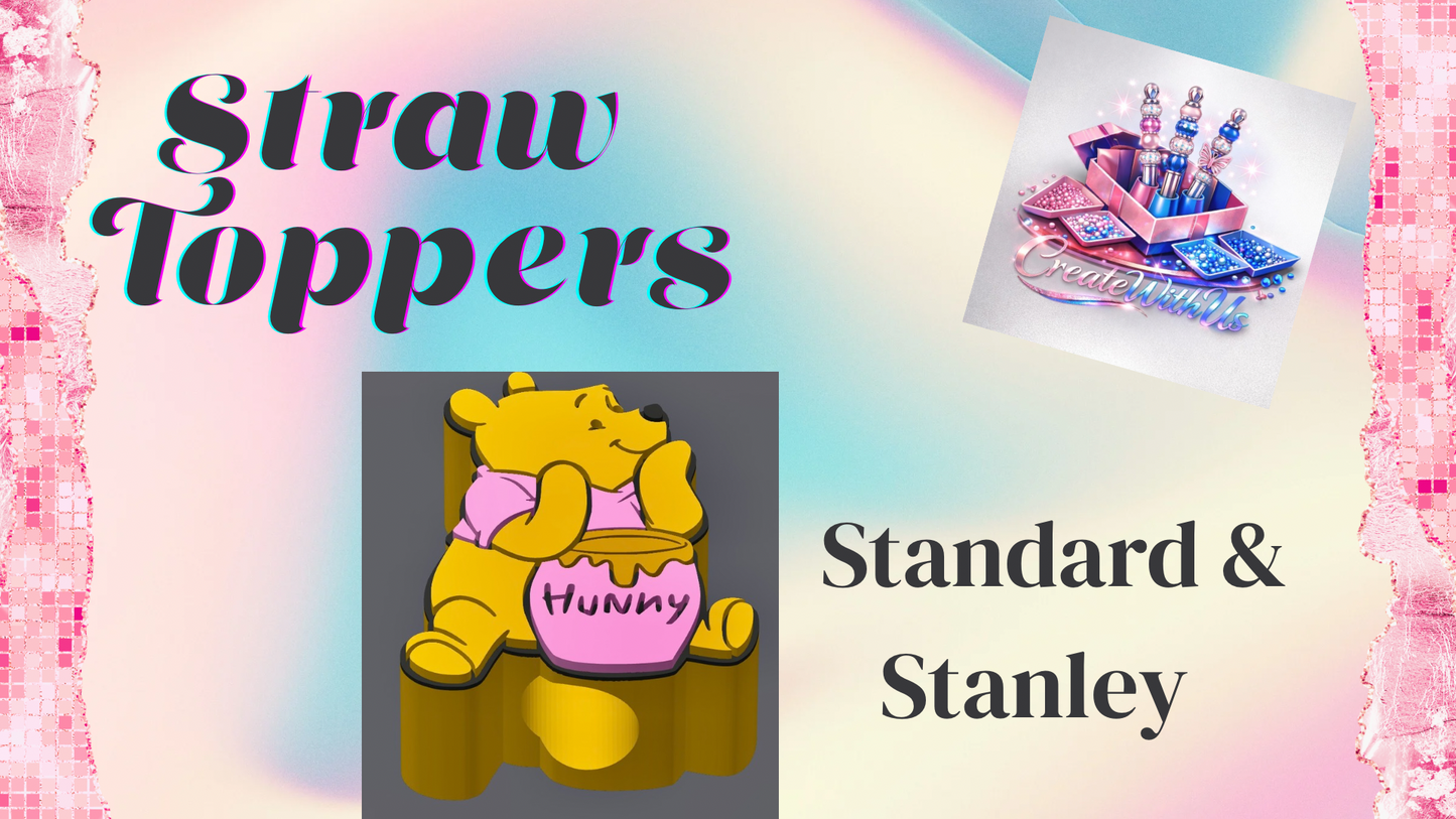 3D Straw Toppers (10 for $25) Same Toppers -Wholesale