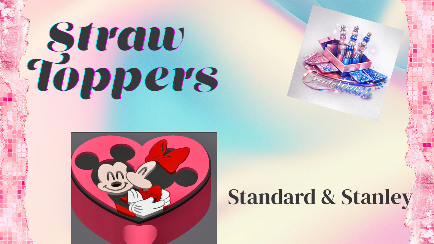3D Straw Toppers (10 for $25) Same Toppers -Wholesale