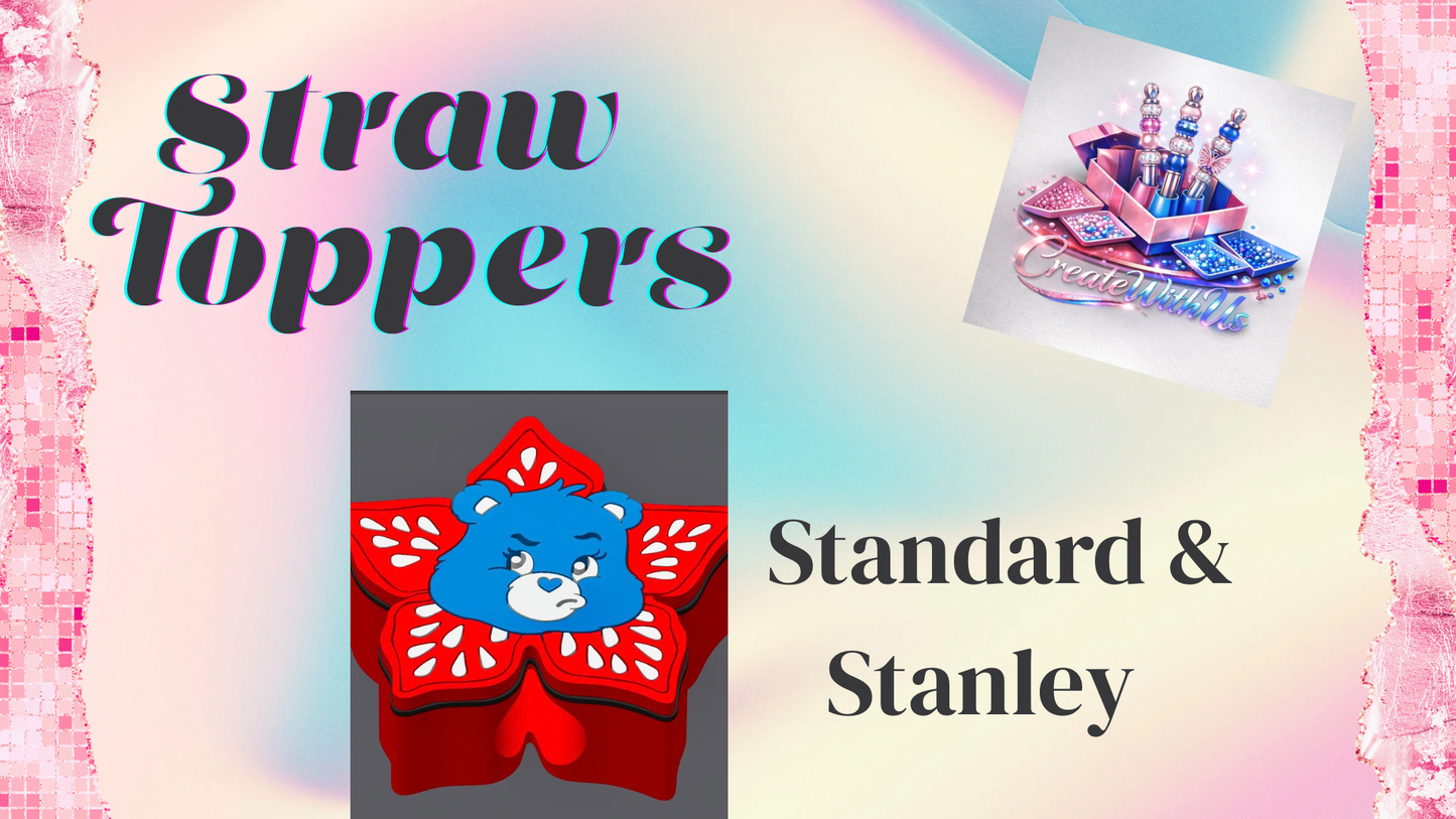 3D Straw Toppers (10 for $25) Same Toppers -Wholesale