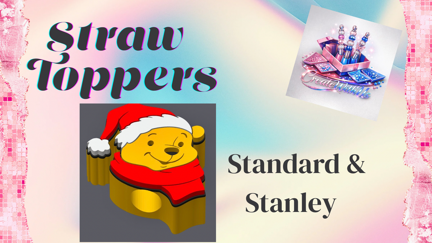 3D Straw Toppers (10 for $25) Same Toppers -Wholesale