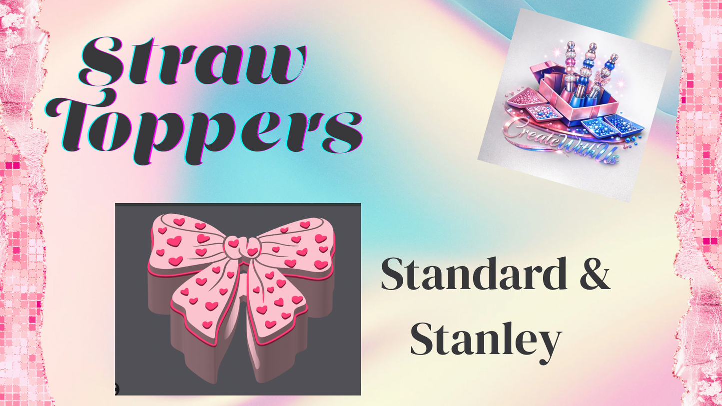 3D Straw Toppers (10 for $25) Same Toppers -Wholesale