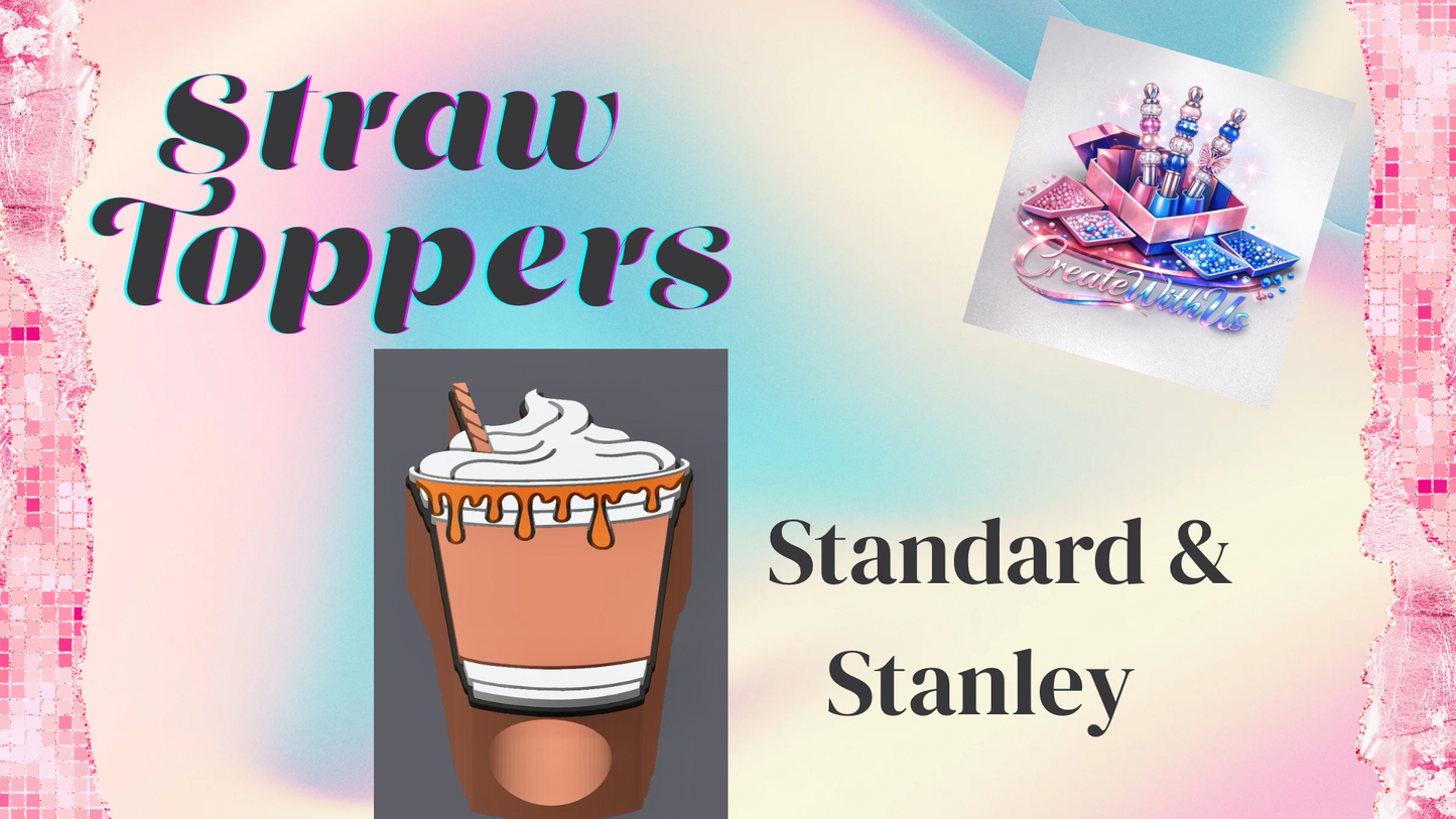 3D Straw Toppers (10 for $25) Same Toppers -Wholesale