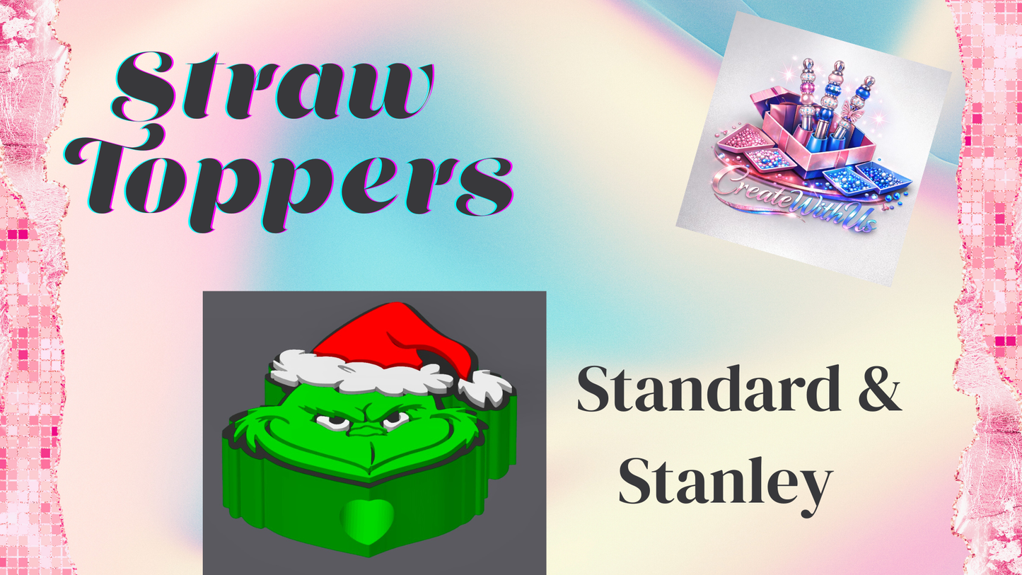 3D Straw Toppers (10 for $25) Same Toppers -Wholesale