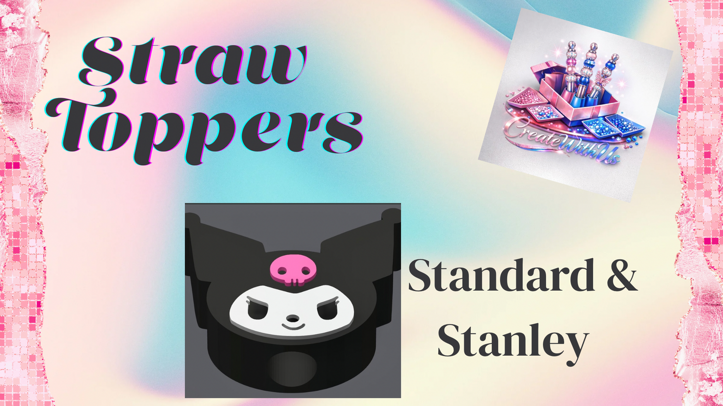 3D Straw Toppers (10 for $25) Same Toppers -Wholesale