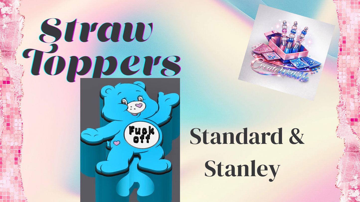 3D Straw Toppers (10 for $25) Same Toppers -Wholesale