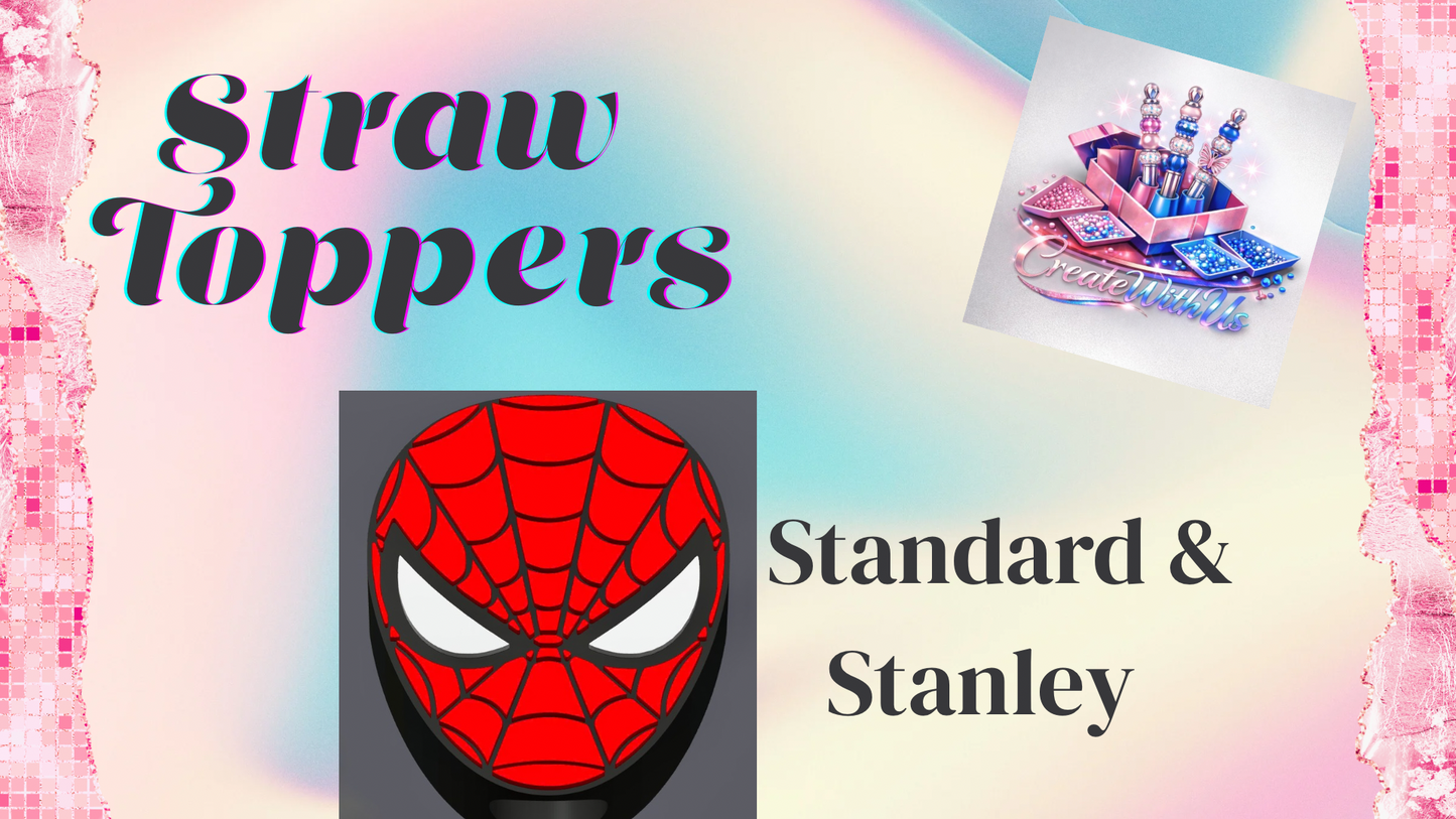 3D Straw Toppers (10 for $25) Same Toppers -Wholesale