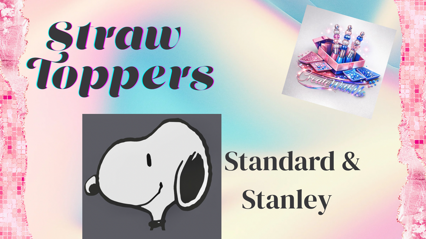 3D Straw Toppers (10 for $25) Same Toppers -Wholesale