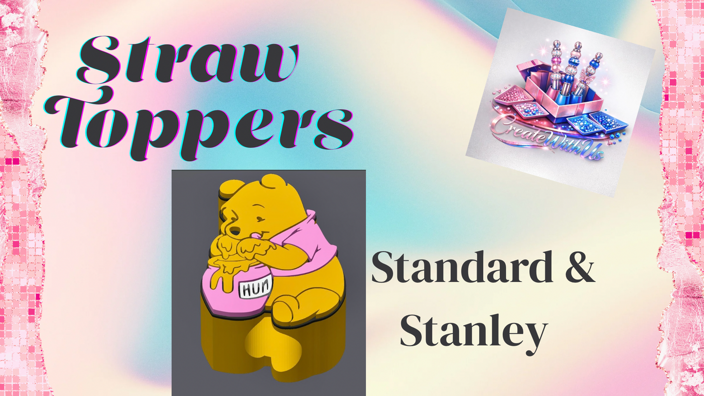 3D Straw Toppers (10 for $25) Same Toppers -Wholesale