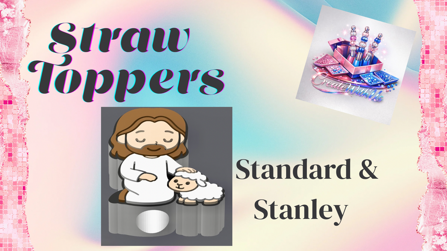 3D Straw Toppers (10 for $25) Same Toppers -Wholesale
