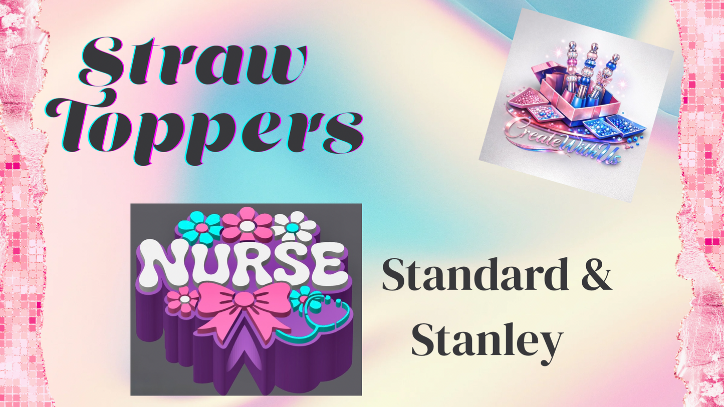 3D Straw Toppers (10 for $25) Same Toppers -Wholesale