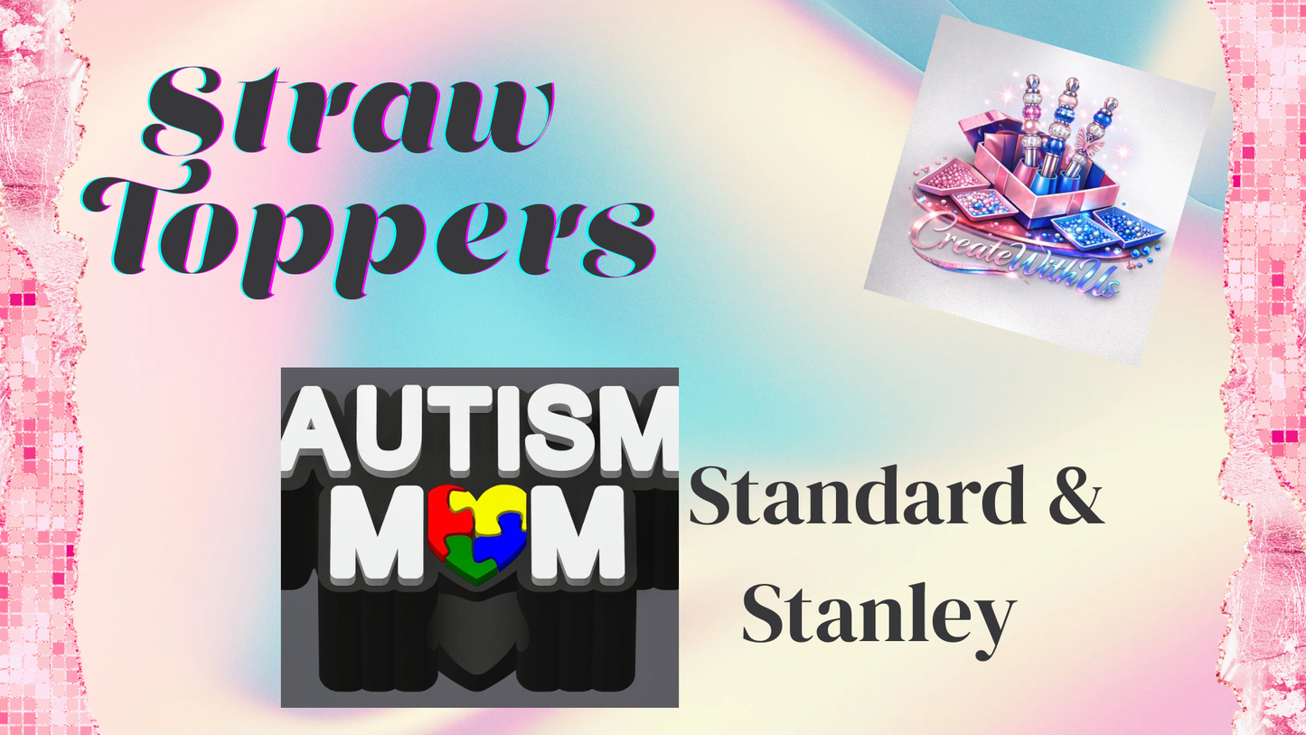 3D Straw Toppers (10 for $25) Same Toppers -Wholesale