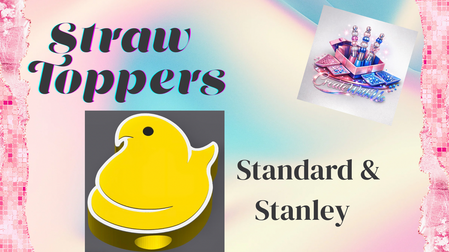 3D Straw Toppers (10 for $25) Same Toppers -Wholesale