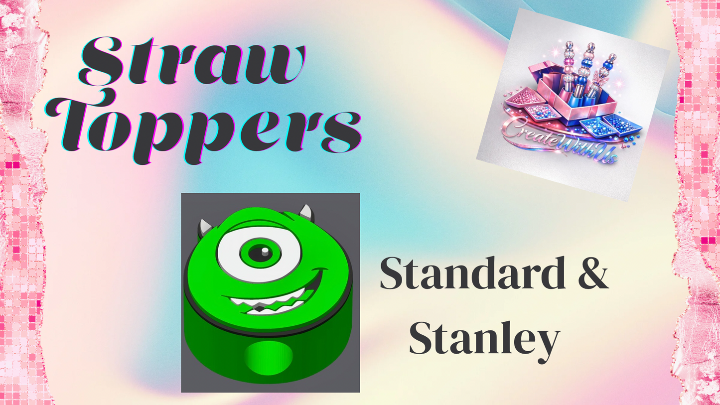 3D Straw Toppers (10 for $25) Same Toppers -Wholesale