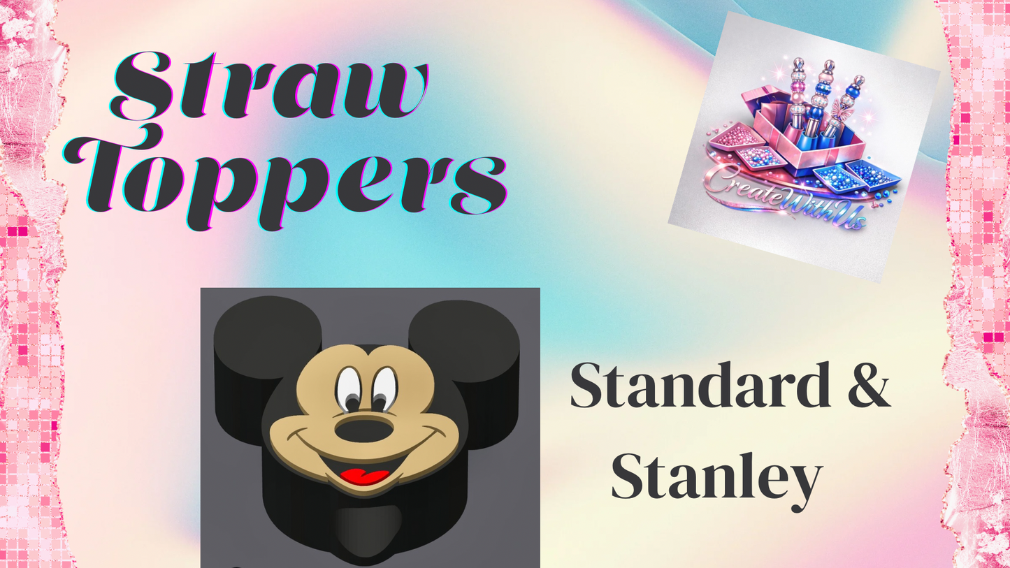 3D Straw Toppers (10 for $25) Same Toppers -Wholesale