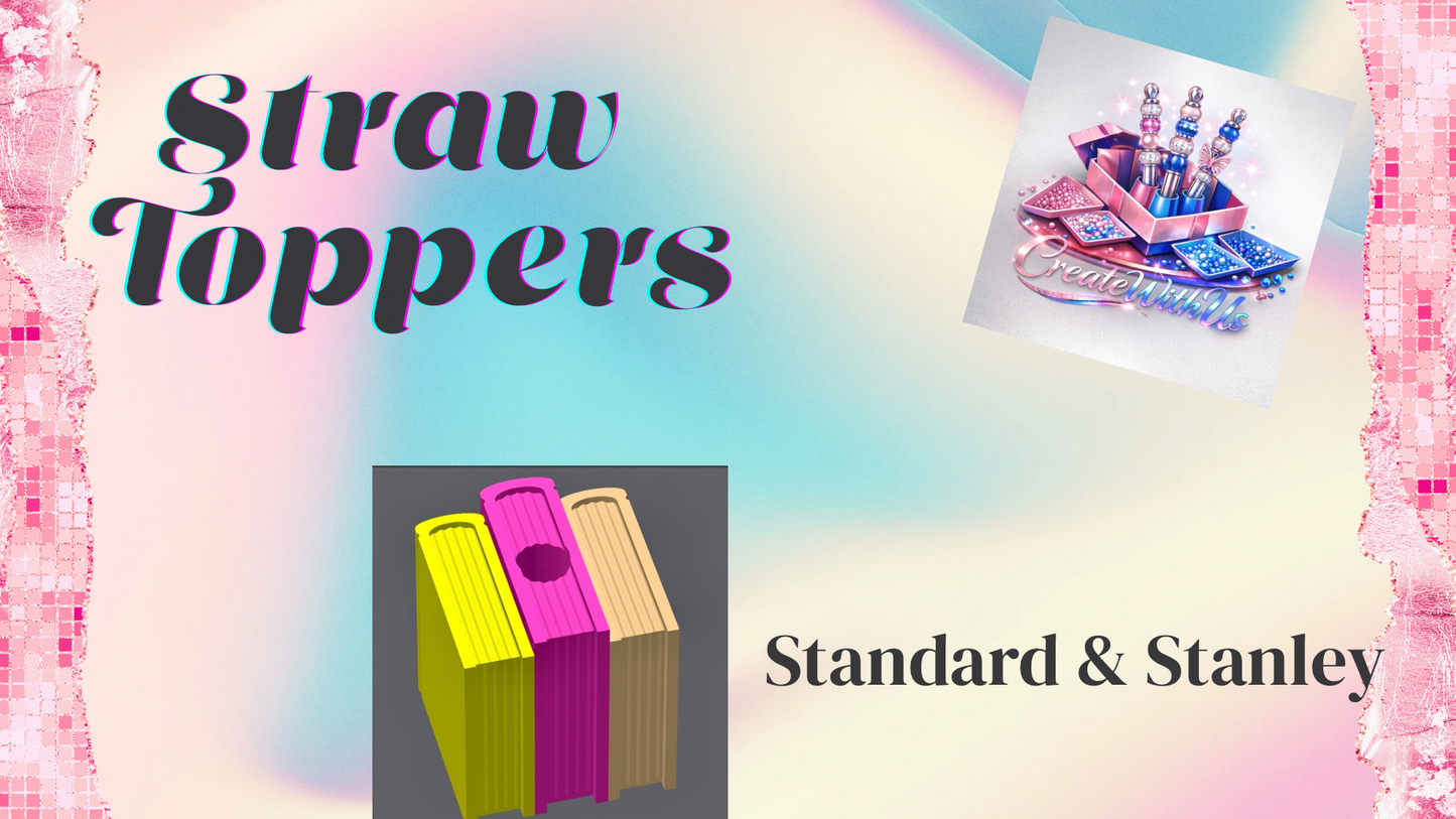 3D Straw Toppers (10 for $25) Same Toppers -Wholesale