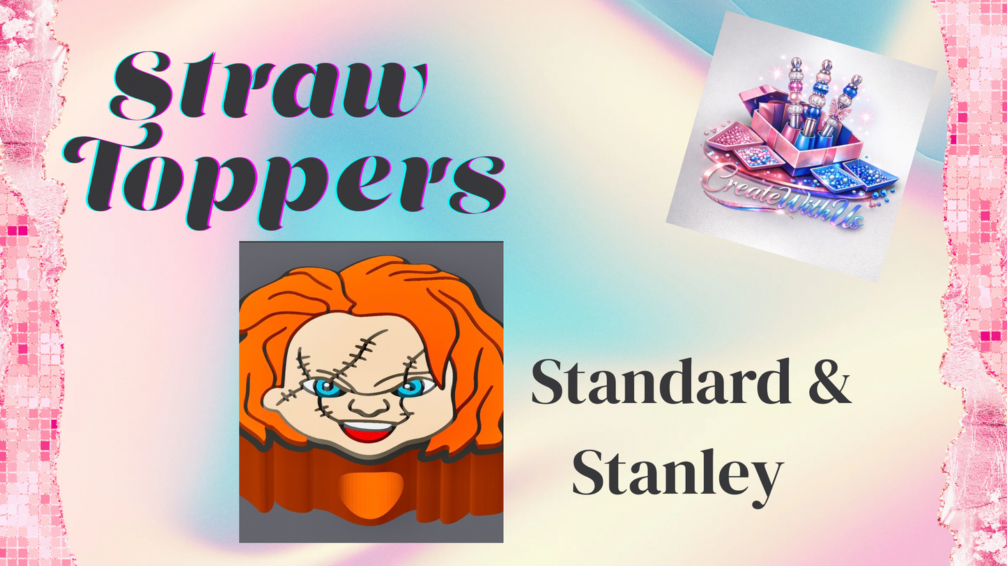 3D Straw Toppers (10 for $25) Same Toppers -Wholesale