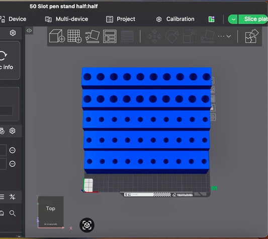50 Slot Pen Stand (Half Rhinestone/Half Regular w/Custom Name