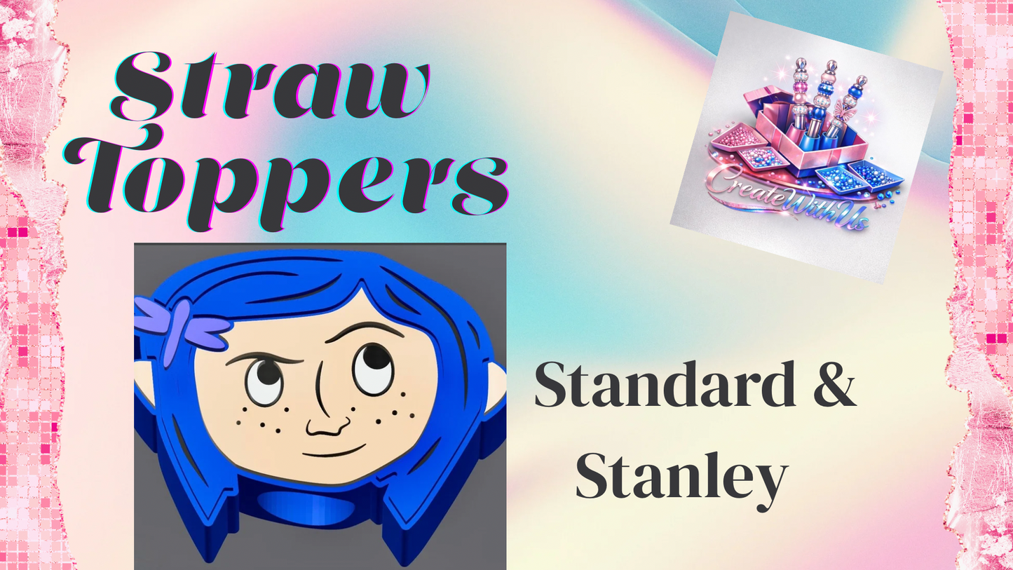 3D Straw Toppers (10 for $25) Same Toppers -Wholesale