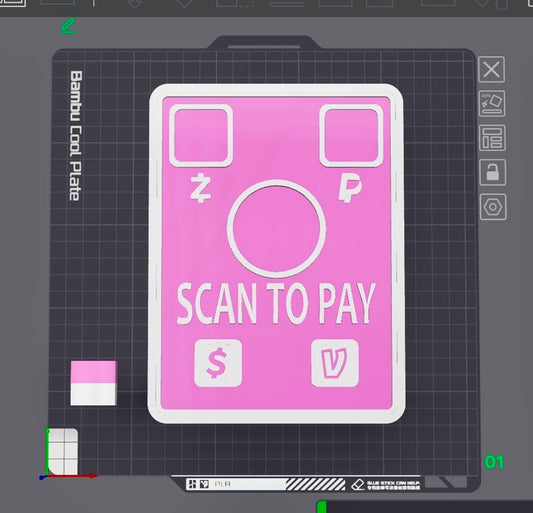 Pay Stand w/Custom QR codes