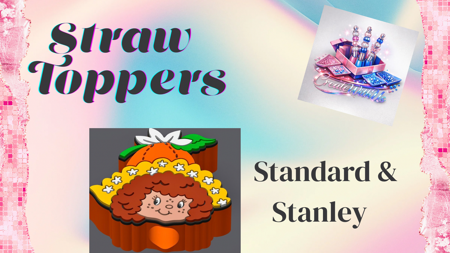 3D Straw Toppers (10 for $25) Same Toppers -Wholesale
