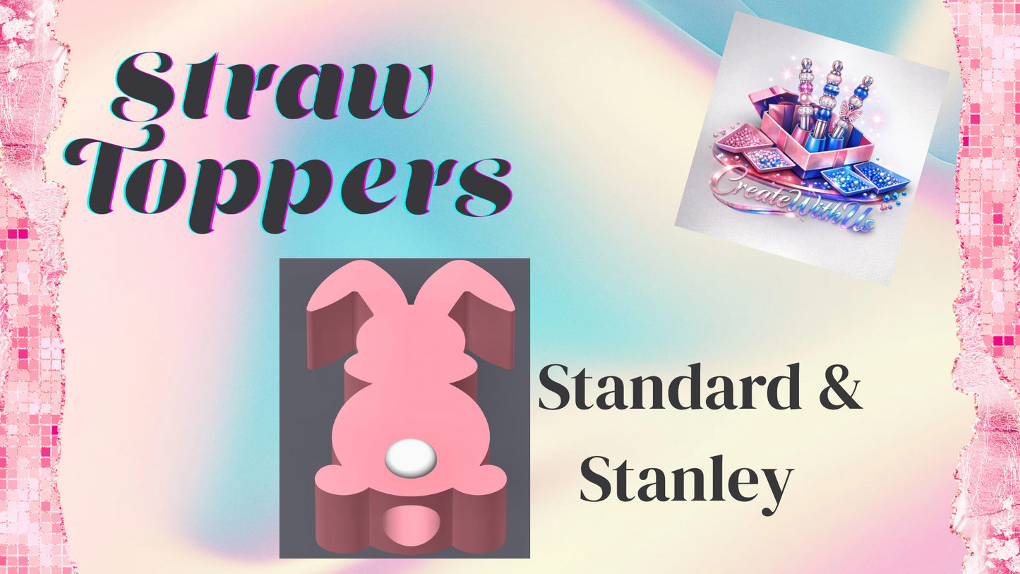 3D Straw Toppers (10 for $25) Same Toppers -Wholesale