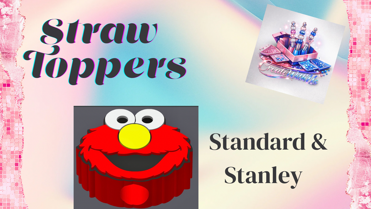 3D Straw Toppers (10 for $25) Same Toppers -Wholesale