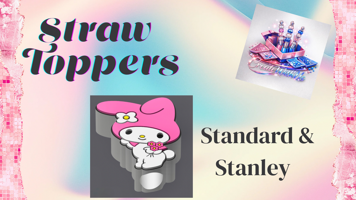 3D Straw Toppers (10 for $25) Same Toppers -Wholesale