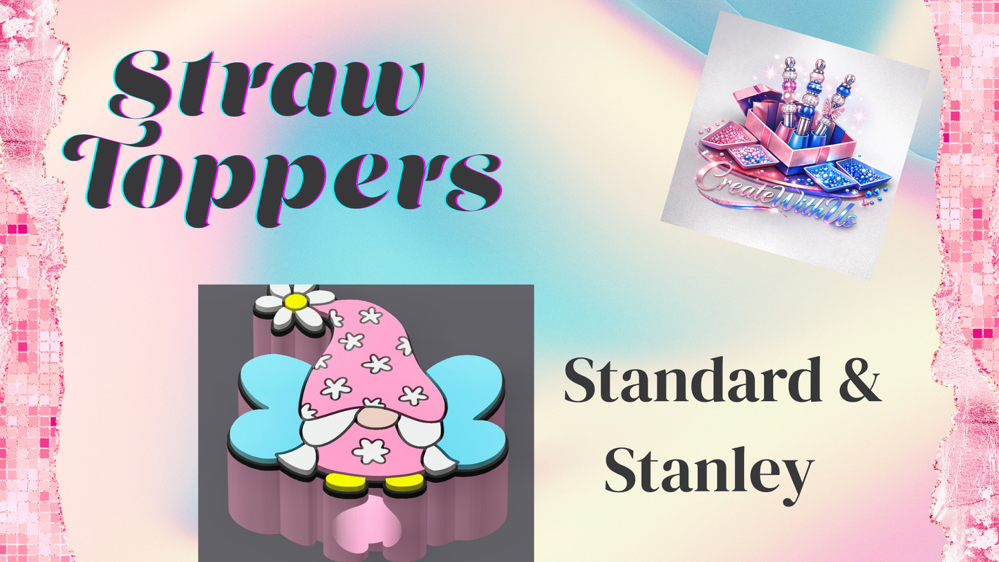 3D Straw Toppers (10 for $25) Same Toppers -Wholesale