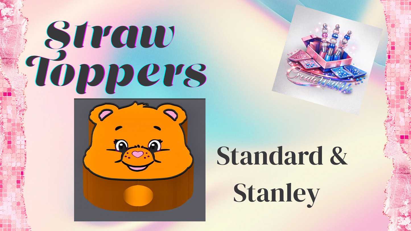 3D Straw Toppers (10 for $25) Same Toppers -Wholesale