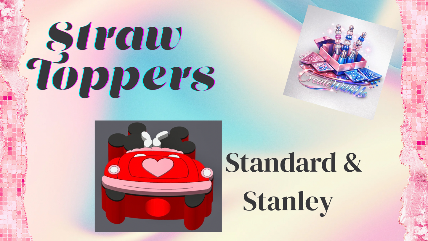 3D Straw Toppers (10 for $25) Same Toppers -Wholesale