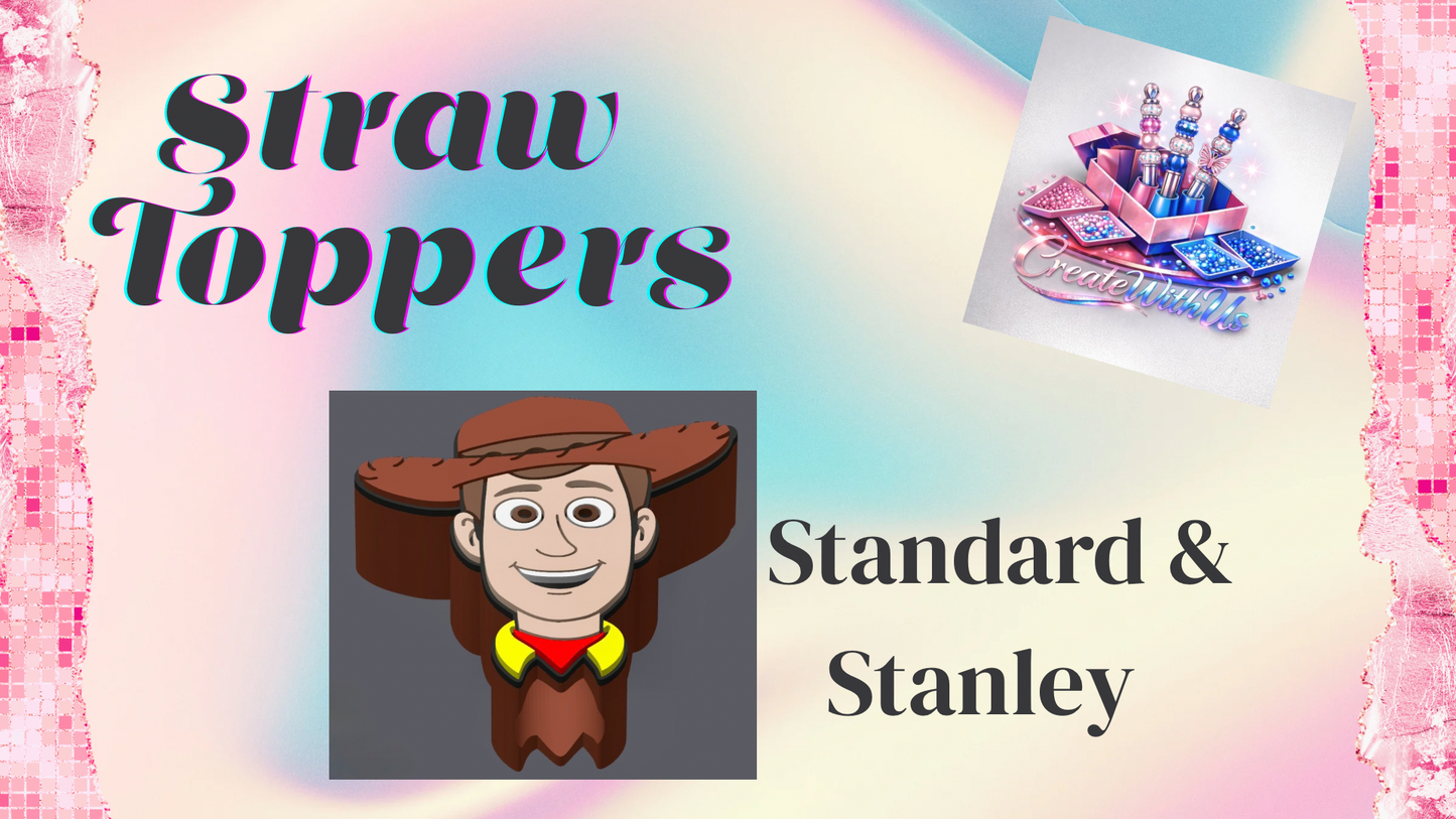 3D Straw Toppers (10 for $25) Same Toppers -Wholesale